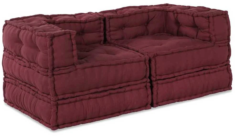Modulinė sofa 2 vnt. Audinys Raudonmedis 140 x 70 x 56 cm