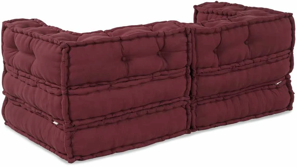 Modulinė sofa 2 vnt. Audinys Raudonmedis 140 x 70 x 56 cm