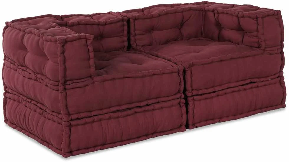 Modulinė sofa 2 vnt. Audinys Raudonmedis 140 x 70 x 56 cm