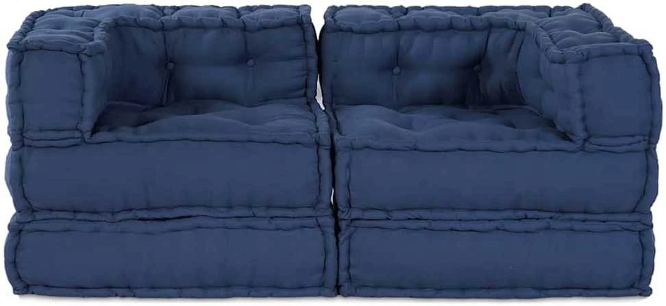 Modulinė sofa 2 vnt. Audinys Indigo 140 x 70 x 56 cm