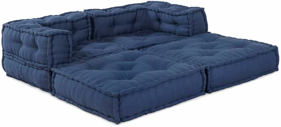 Modulinė sofa 2 vnt. Audinys Indigo 140 x 70 x 56 cm