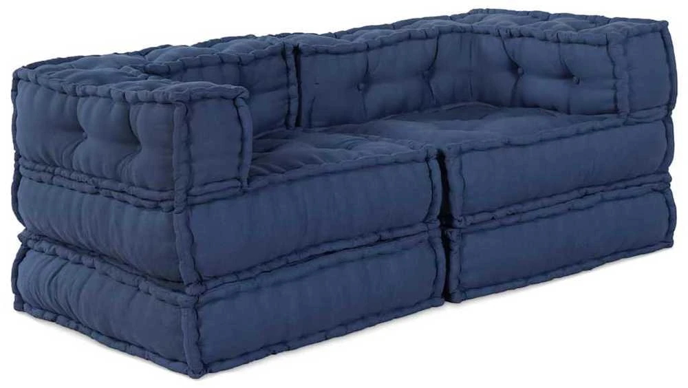 Modulinė sofa 2 vnt. Audinys Indigo 140 x 70 x 56 cm