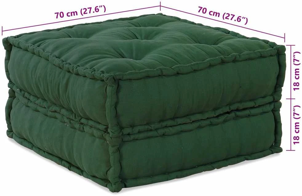 Modulinė sofa 2 vnt. Audinys Žalia 140 x 70 x 36 cm