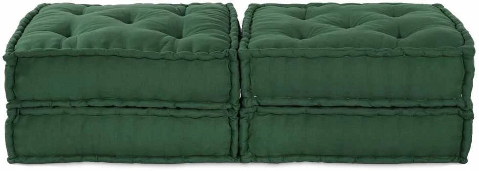 Modulinė sofa 2 vnt. Audinys Žalia 140 x 70 x 36 cm