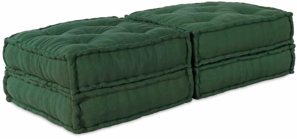 Modulinė sofa 2 vnt. Audinys Žalia 140 x 70 x 36 cm