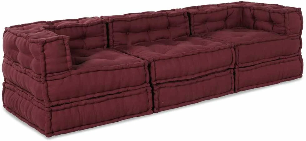 Modulinė sofa Audinys Raudonmedis 210 x 70 x 56 cm