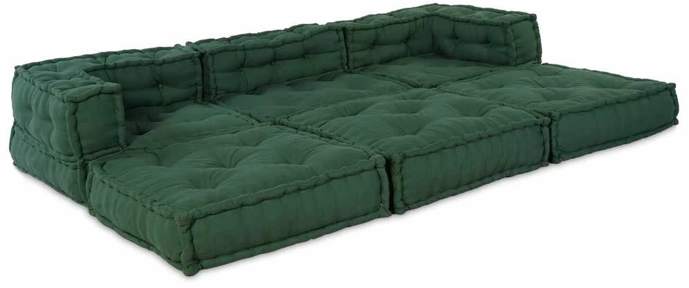 Modulinė sofa Audinys Žalia 210 x 70 x 56 cm