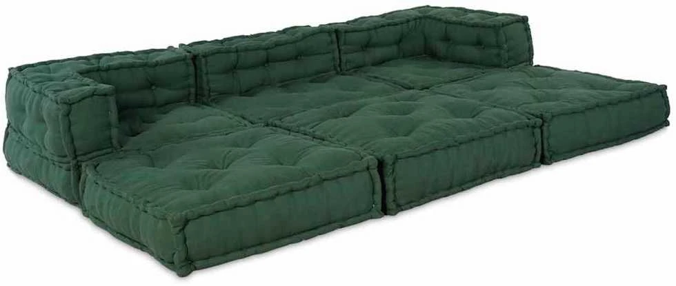 Modulinė sofa Audinys Žalia 210 x 70 x 56 cm
