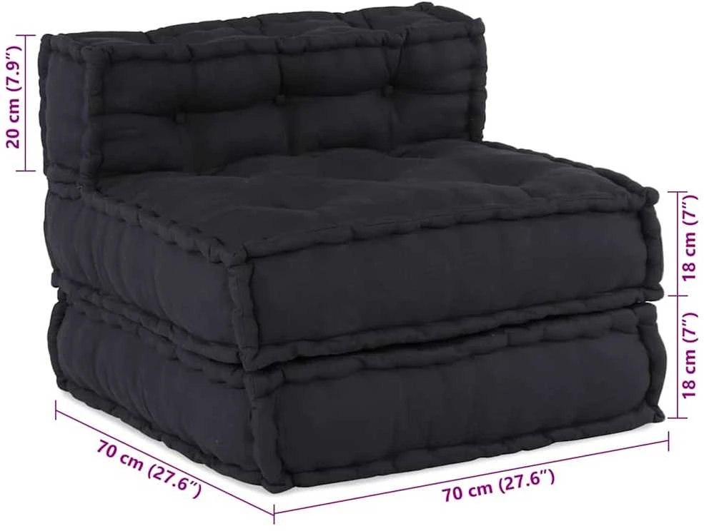 Modulinė sofa Audinys Antracito 210 x 140 x 56 cm