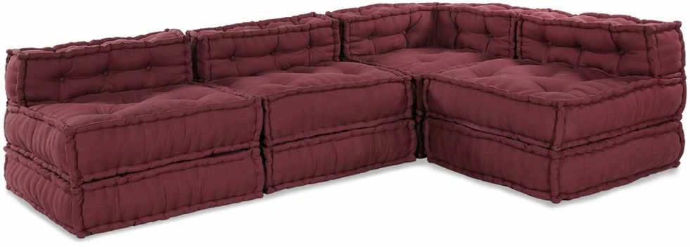 Modulinė sofa Audinys Raudonmedis 210 x 140 x 56 cm