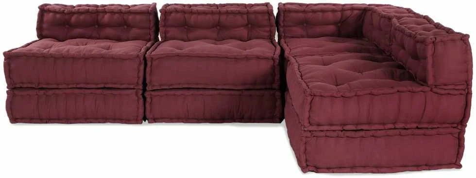 Modulinė sofa Audinys Raudonmedis 210 x 140 x 56 cm
