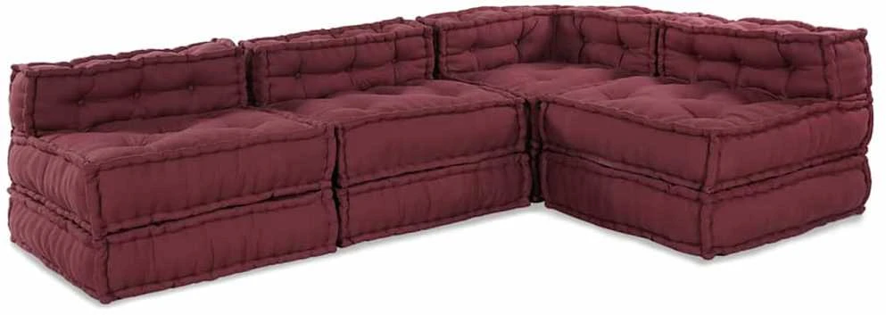 Modulinė sofa Audinys Raudonmedis 210 x 140 x 56 cm