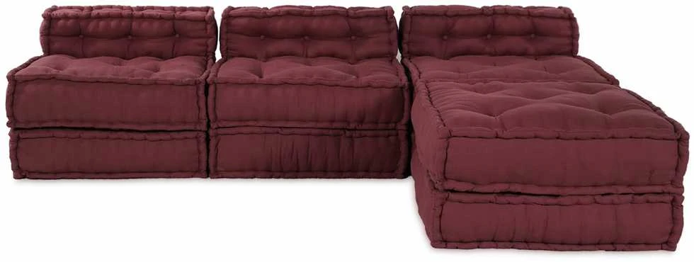 Modulinė sofa Audinys Raudonmedis 210 x 140 x 56 cm