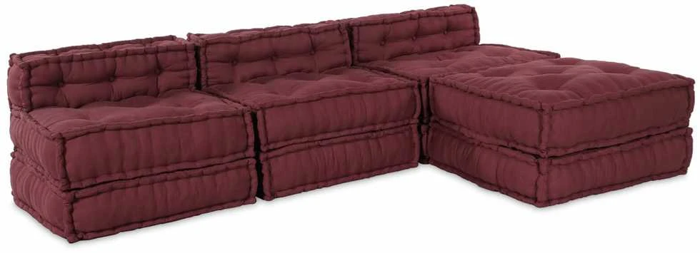 Modulinė sofa Audinys Raudonmedis 210 x 140 x 56 cm