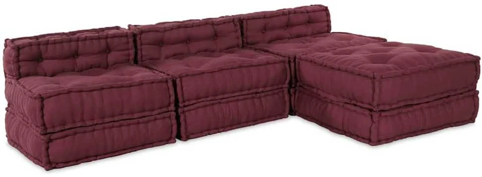 Modulinė sofa Audinys Raudonmedis 210 x 140 x 56 cm