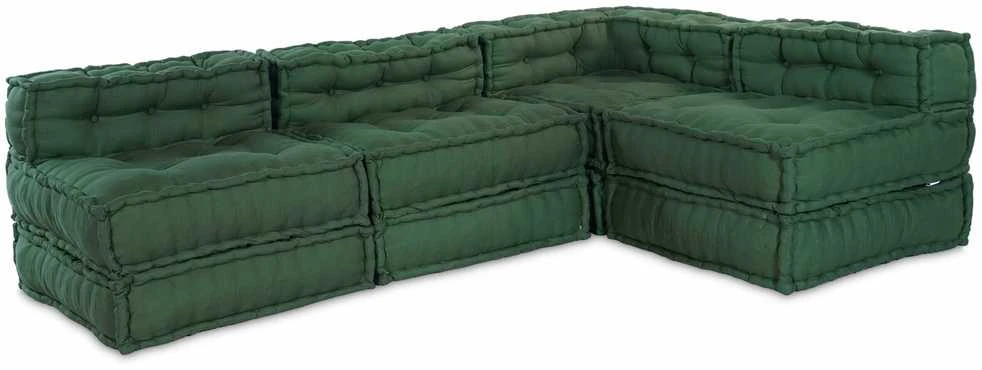 Modulinė sofa Audinys Žalia 210 x 140 x 56 cm