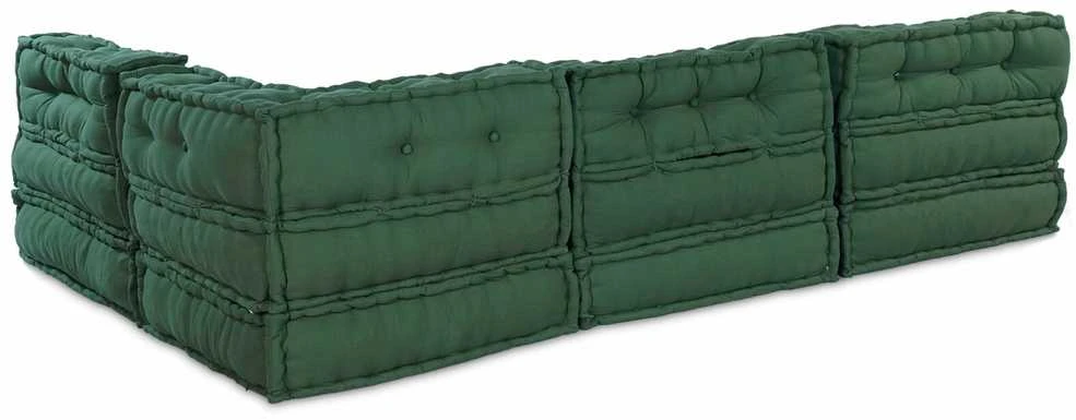 Modulinė sofa Audinys Žalia 210 x 140 x 56 cm