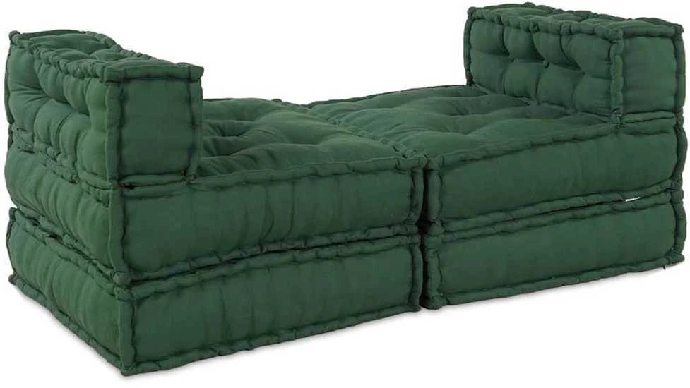 Modulinė sofa Audinys Žalia 210 x 140 x 56 cm