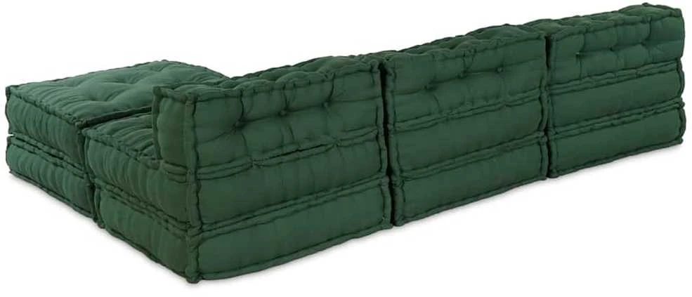 Modulinė sofa Audinys Žalia 210 x 140 x 56 cm