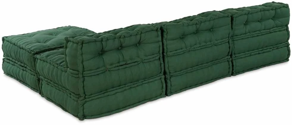 Modulinė sofa Audinys Žalia 210 x 140 x 56 cm