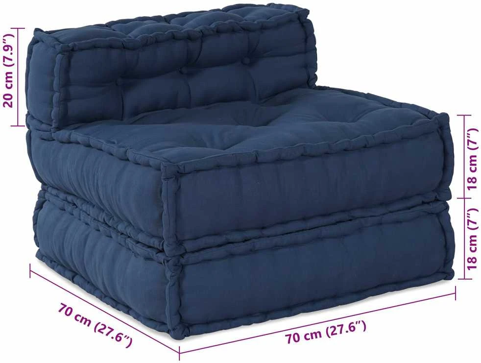 Modulinė sofa Audinys Indigo 70 x 70 x 56 cm