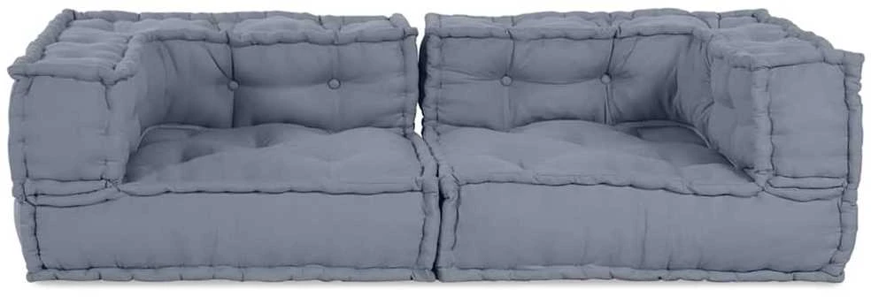 Modulinė sofa 3 vnt. Audinys Pilka 140 x 70 x 36 cm