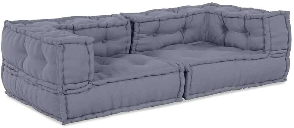 Modulinė sofa 3 vnt. Audinys Pilka 140 x 70 x 36 cm