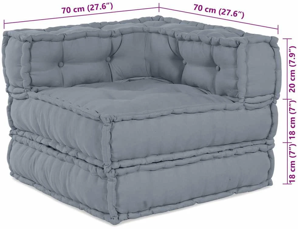 Modulinė sofa Audinys Pilka 70 x 70 x 56 cm