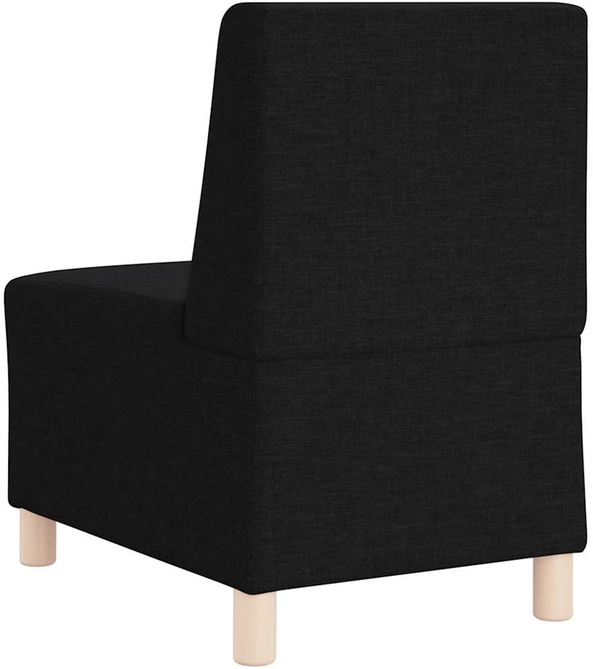 Modulinis sofa vienetas be rankų 2 vnt. Juoda audinys