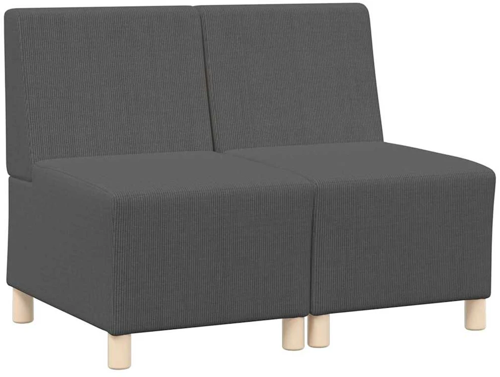 Modulinis sofa vienetas be rankų 2 vnt. Tamsiai pilka