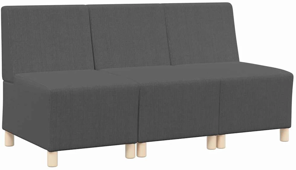 Modulinis sofa vienetas be rankų 3 vnt. Tamsiai pilka