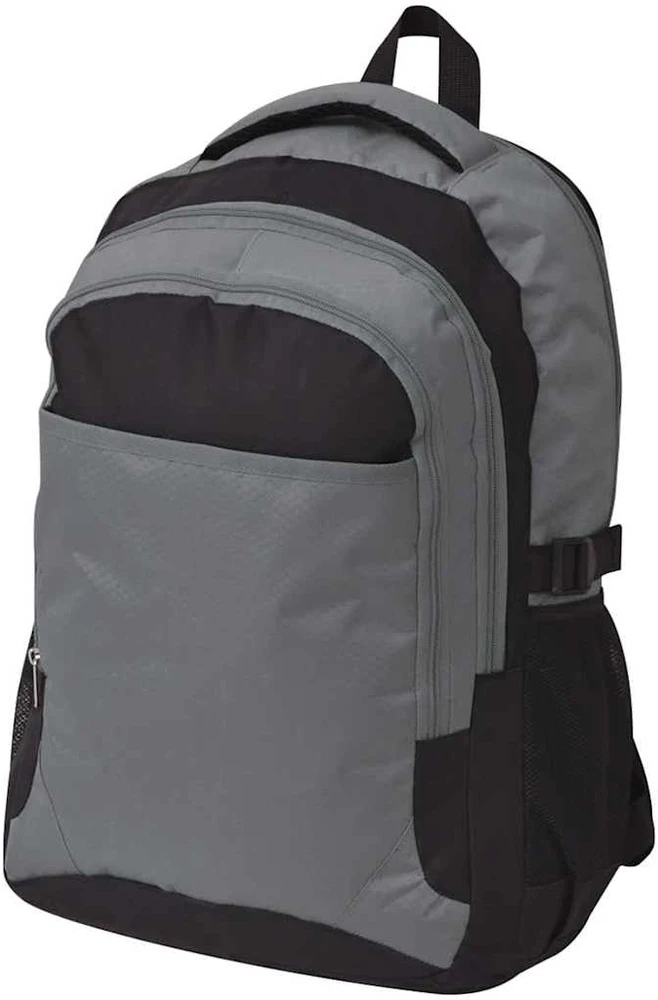 Mokyklinė kuprinė, 40 l, juoda ir pilka