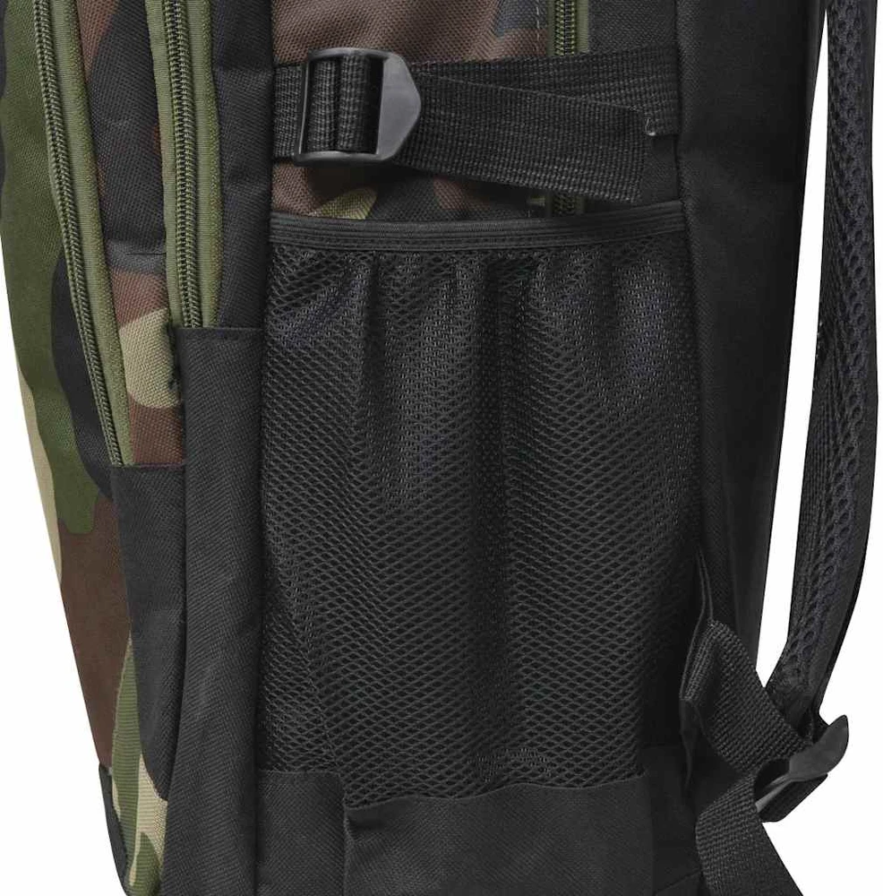 Mokyklinė kuprinė, 40l, juoda ir kamufliažo