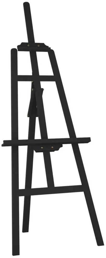 Molbertas-stovas, juodas, 53,5x95x127cm, pušies masyvas