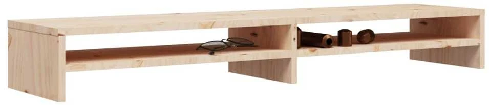Monitoriaus stovas, 100x24x13cm, pušies medienos masyvas