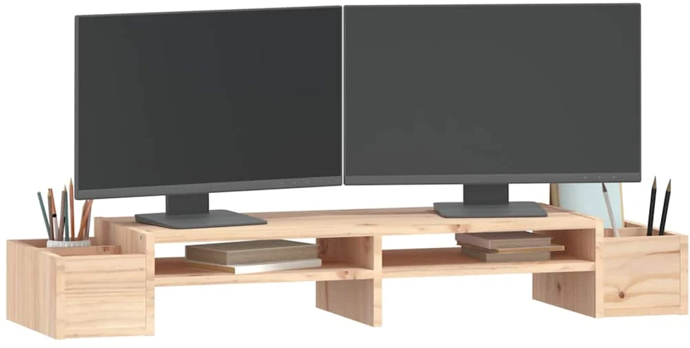 Laikiklis Monitoriaus stovas, 100x27,5x15cm, pušies medienos masyvas