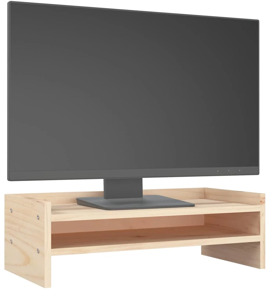Laikiklis Monitoriaus stovas, 50x24x16cm, pušies medienos masyvas