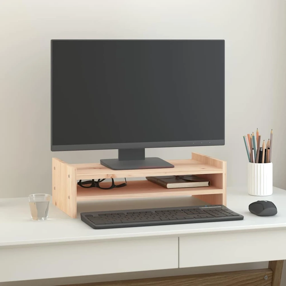Laikiklis Monitoriaus stovas, 50x27x15cm, pušies medienos masyvas
