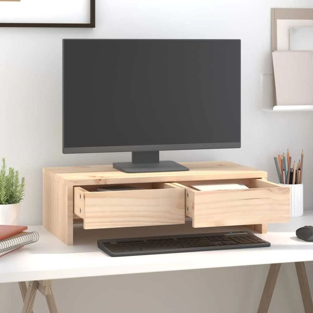 Laikiklis Monitoriaus stovas, 50x27x15cm, pušies medienos masyvas