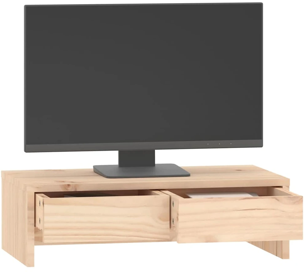 Laikiklis Monitoriaus stovas, 50x27x15cm, pušies medienos masyvas