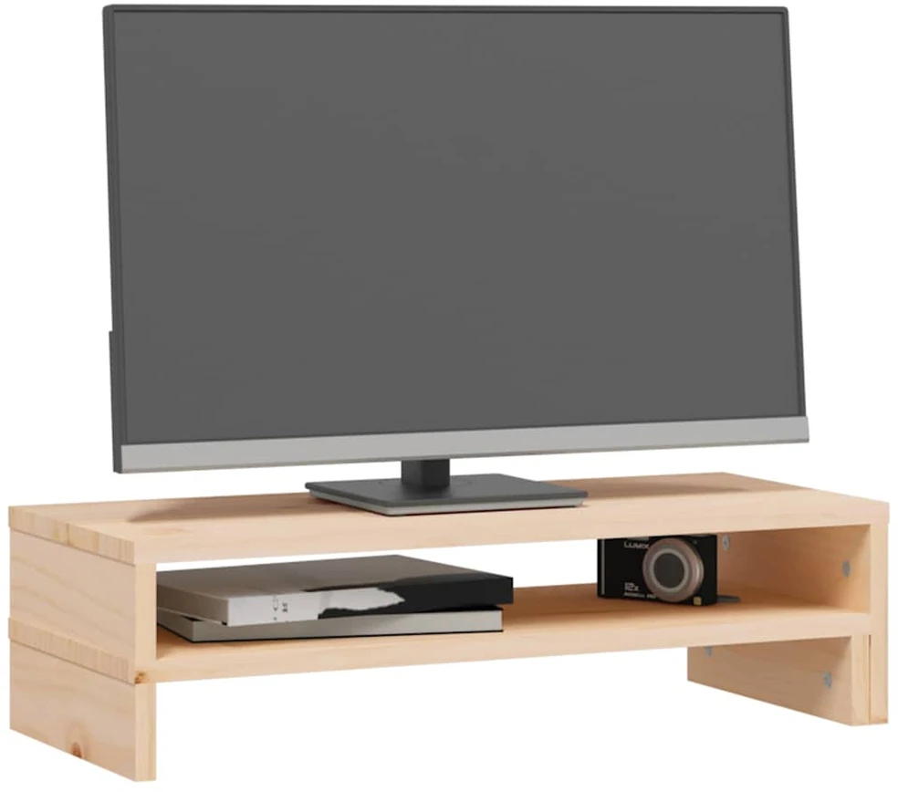 Laikiklis Monitoriaus stovas, (52–101)x22x14cm, pušies medienos masyvas