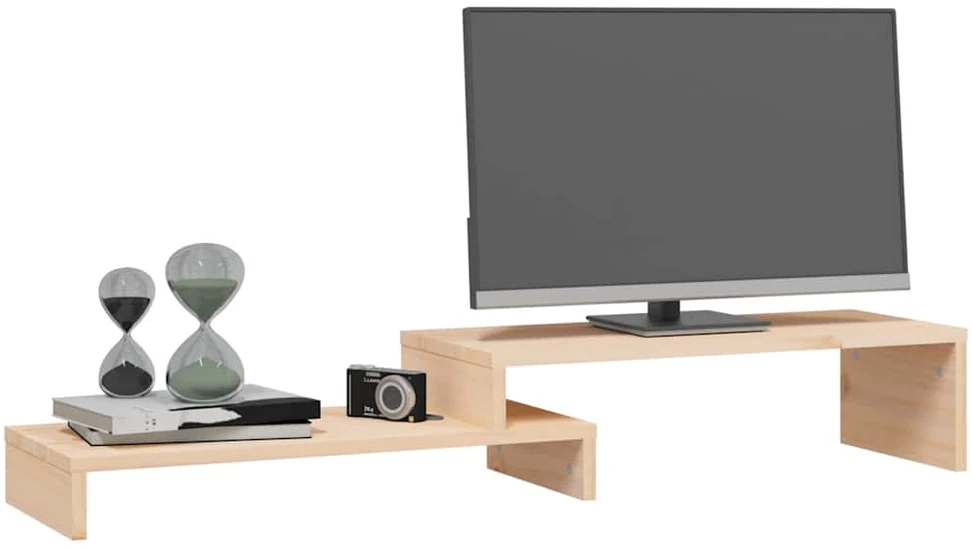 Laikiklis Monitoriaus stovas, (52–101)x22x14cm, pušies medienos masyvas