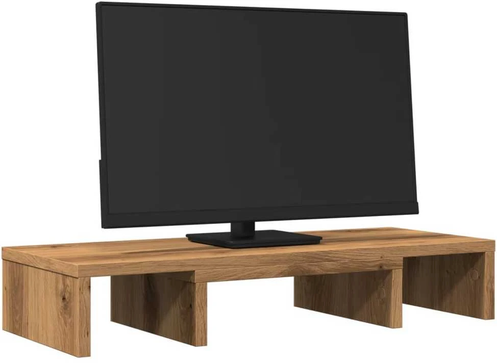 Laikiklis Monitoriaus stovas, artisano ąžuolo, 60x24x10,5cm, mediena