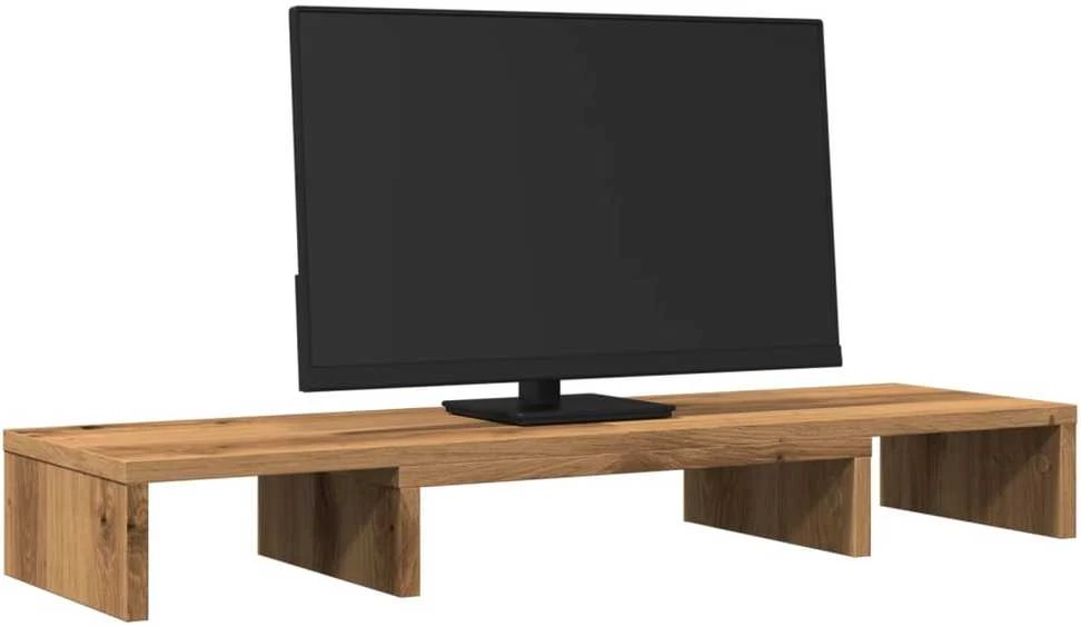 Laikiklis Monitoriaus stovas, artisano ąžuolo, 80x24x10,5cm, mediena