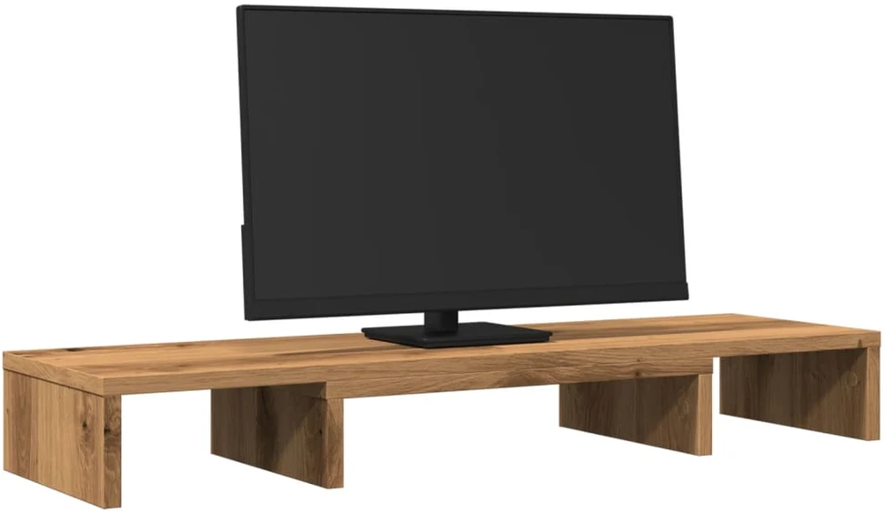 Laikiklis Monitoriaus stovas, artisano ąžuolo, 80x24x10,5cm, mediena
