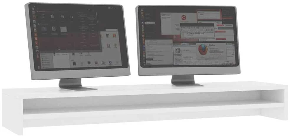 Laikiklis Monitoriaus stovas, baltos spalvos, 100x24x13 cm, MDP