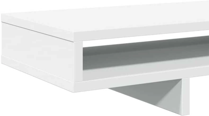 Laikiklis Monitoriaus stovas, baltas, 100x27x15cm, apdirbta mediena