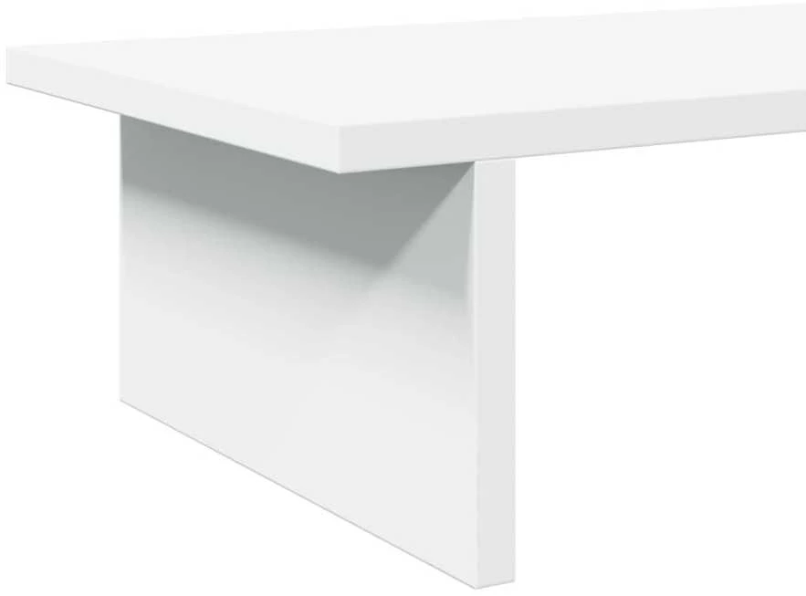 Laikiklis Monitoriaus stovas, baltas, 100x27x15cm, apdirbta mediena
