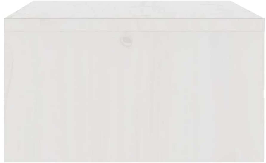 Monitoriaus stovas, baltas, 100x27x15cm, pušies masyvas