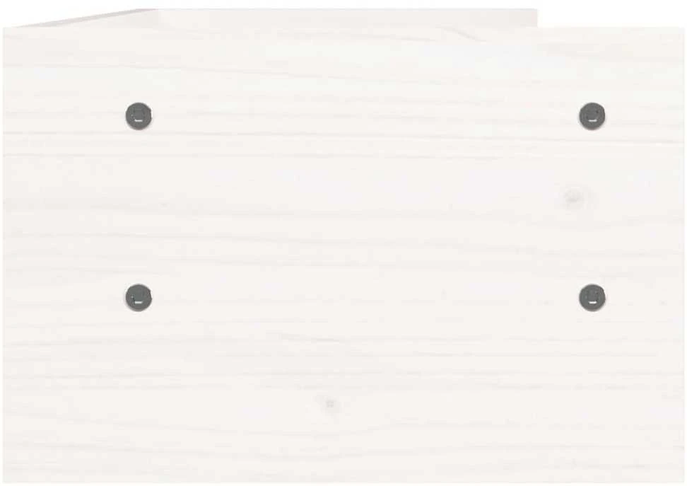 Laikiklis Monitoriaus stovas, baltas, 50x24x16cm, pušies medienos masyvas